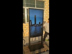 Tela de toque montada na parede com ligação ótica para sinalização digital QLED para exterior, leitor de publicidade